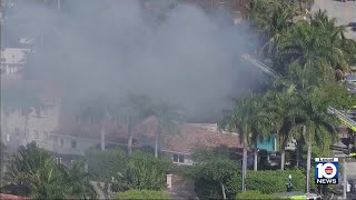 Bay Harbor Islands home badly damaged by large fire