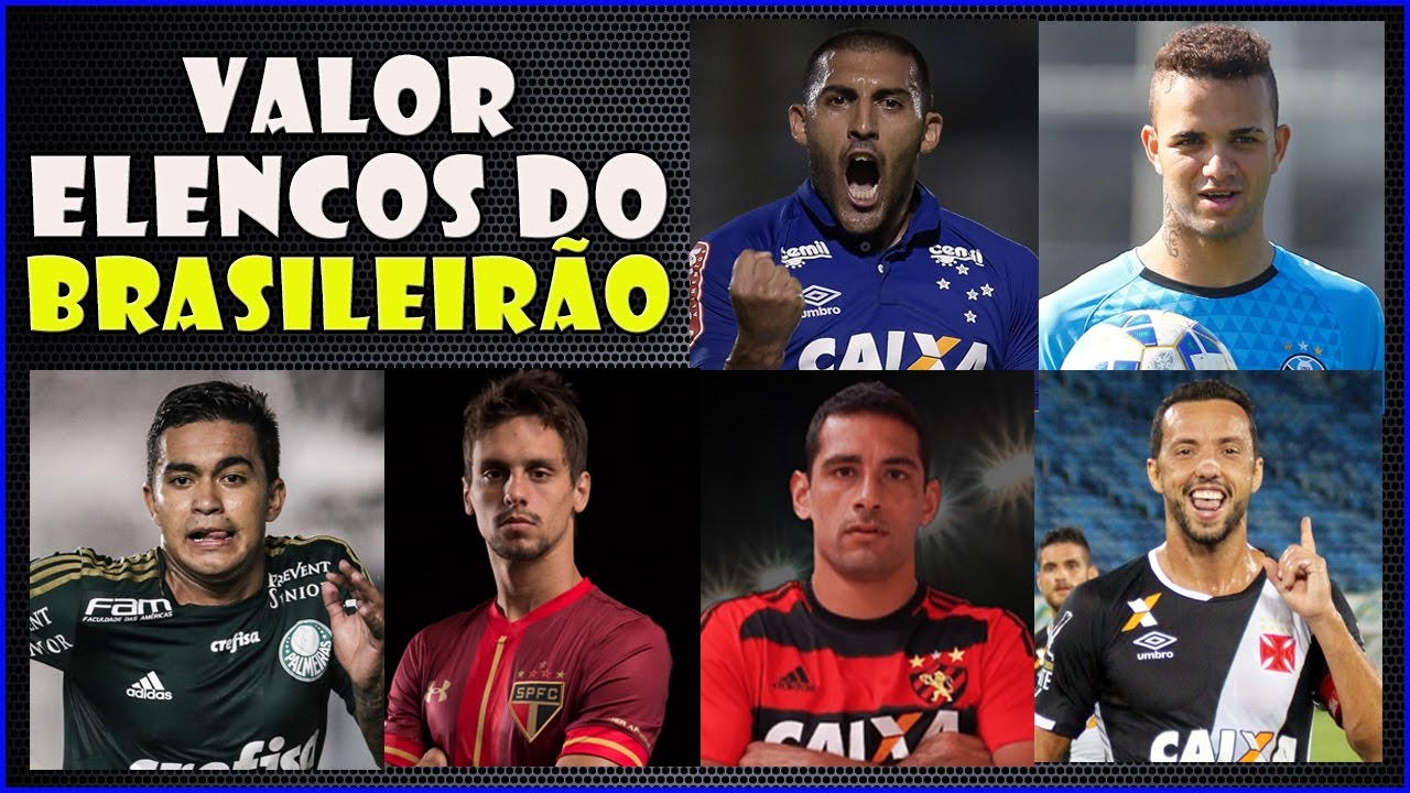 Valor dos Elencos dos Clubes do Brasileirão 2017 TODOS OS CLUBES YouTube