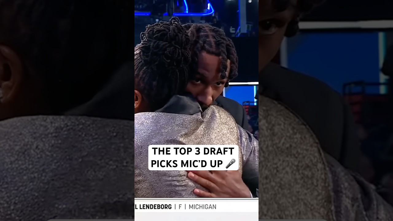 AJ Dybantsa, Darryn Peterson, & Cam Boozer mic’d up after getting drafted 🎤