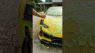 Yellow Lamborghini Front Transformation! 🚀✨#spray #removal #asmr #satisfying #tips #rust #ukraine