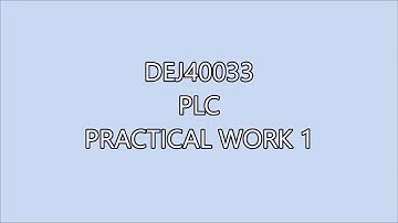 DEJ40033 PW1 - Conventional Electromechanical Devices in Automation System