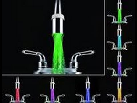 ონკანის თავი, რომელიც ანათებს ელექტროობის გარეშე.internetzarabotok Light of tap without electricity.