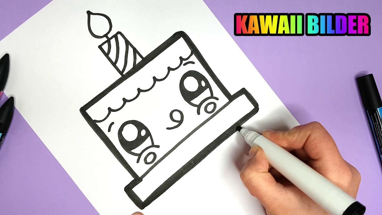 Kawaii Geburtstagskuchen Selber Malen Einfach Und Suss Youtube
