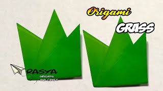 Easy Origami Grass - How to make Paper Grass - Cara membuat origami rumput