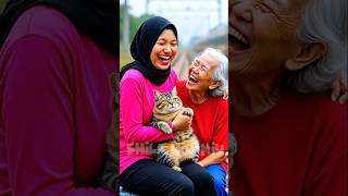 Animasi kucing Miu-Miu dan Shila bersama nenek ingin naik kereta #ai #miumiu #kucing #lucu #shorts