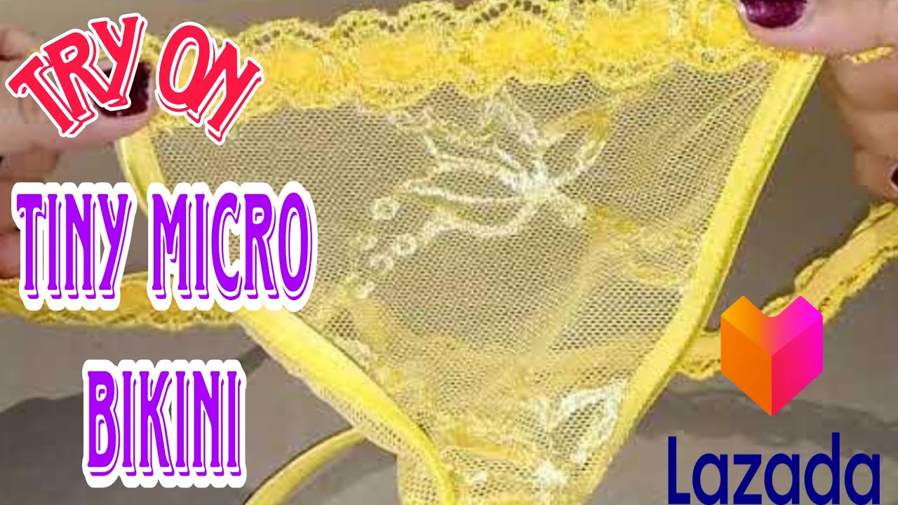 Sexy Tiny Micro Bikini See Through Thong Lingerie Haul From Lazada # ...