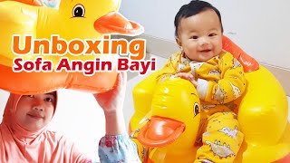 Sofa Angin Bayi Bentuk Bebek Untuk Belajar Duduk Dan Makan Inflatable Baby Chair Youtube