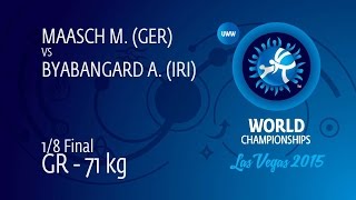 1/8 GR - 71 kg: M. MAASCH (GER) df. A. BYABANGARD (IRI), 5-3