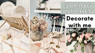 Spring 2024 Kitchen Decorate with Me | Thrift Decor Finds | Decorating Ideas