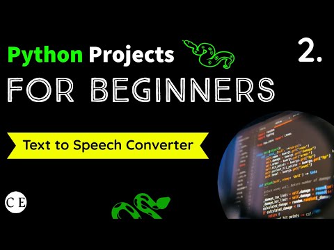 2. Text to Speech Converter in Python || Python Projects For Beginners