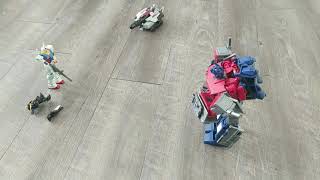 Gundam VS  Transformers stop motion (Alternate ending).