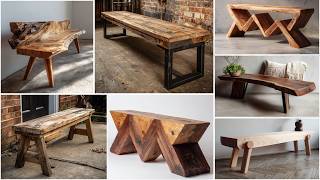 100 Wooden Rustic Bench Ideas Beautiful DIY Farmhouse Reclaimed Wood Bench Designs 2026