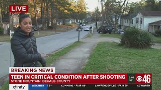 Police: Teen in critical condition after shooting in Stone Mountain