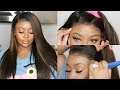 Brown Highlights! Kinky Straight Human Hair Lace Wig RPG SHOW