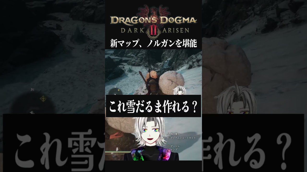 【DD2DA】遂に来た新天地で真っ先に雪玉を作る男 #shorts #ドグマ冒険ショート #dragonsdogma2