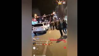 Erzurum'da, AKP ve MHP'li sonra Erdoğan posterleriyle şehir turu yapmaya başladı.