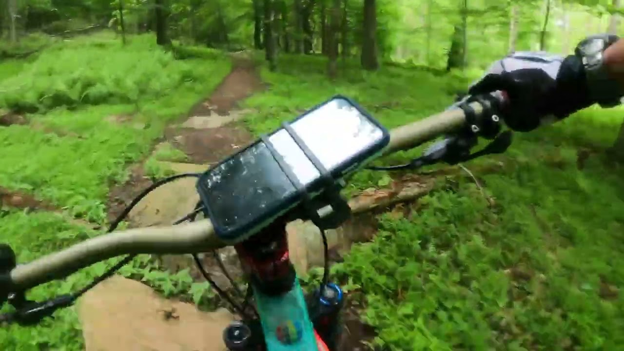 Deep Creek Lake State Park MD mountain biking- Purple Trail skier’s right down