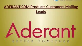 Aderant Crm Products Customers Mailing Leads