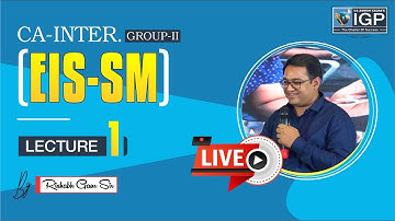 🔥🔥 CA INTER. EIS-SM | DEMO CLASS LECTURE-1 | BY RISHABH GAUR SIR. 📢📢