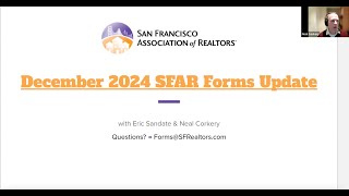 December 2024 SFAR Updated Forms Webinar | December 11, 2024