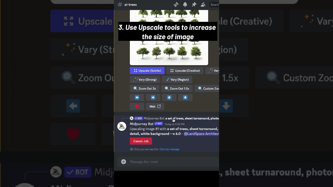 Generate cutout trees with AI. #landscapedesign  #architectureillustration #midjourneyarchitecture