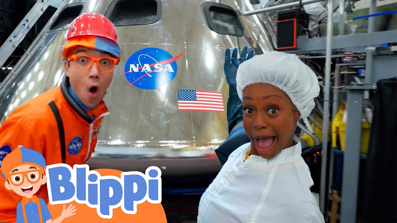 Blippi and Meekah Race to the Moon! | It's Storytime: Blippi | Moonbug Kids