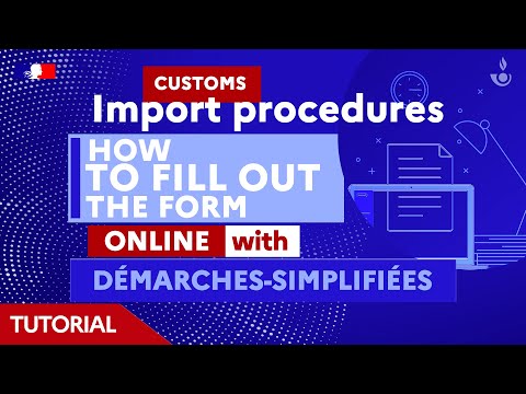 #Tutorial: Customs import procedures with demarches-simplifiees.fr