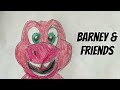 Hey it’s me Barney &amp; Friends #drawingtechniques #matteltoys #barneyandfriends 🎮🧱📻📺🦕🦖💕