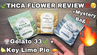 MYSTERY THCa Flower Review 😳🍃🔥 Gelato 33 🍧 & Key Lime Pie 🥧 🍋‍🟩😮‍💨(SUPER LOUD & STICKY💯)