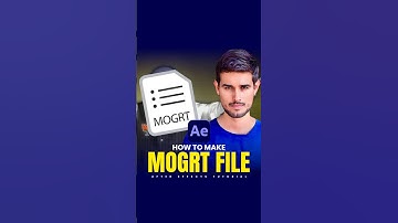 How To Create Premiere Pro Mogrts Template In After Effects #shorts