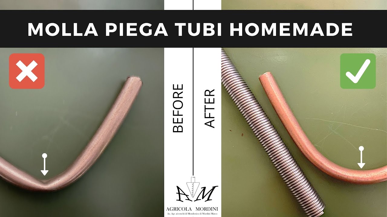 Molla artigianale per piegare tubi / Homemade Spring for bending tubes 