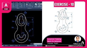 How to Create This 2D Drawing in AutoCAD – Exercise 10 (Step-by-Step Guide)