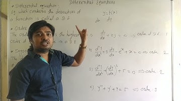 Lec1 DE Differential Equation : Order & Degree of Differential Equation : Exercise 6.1 Example 1