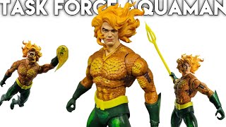 MCFARLANE TOYS The Justice League TASK FORCE AQUAMAN (CTB Darkseid) Action Figure Review