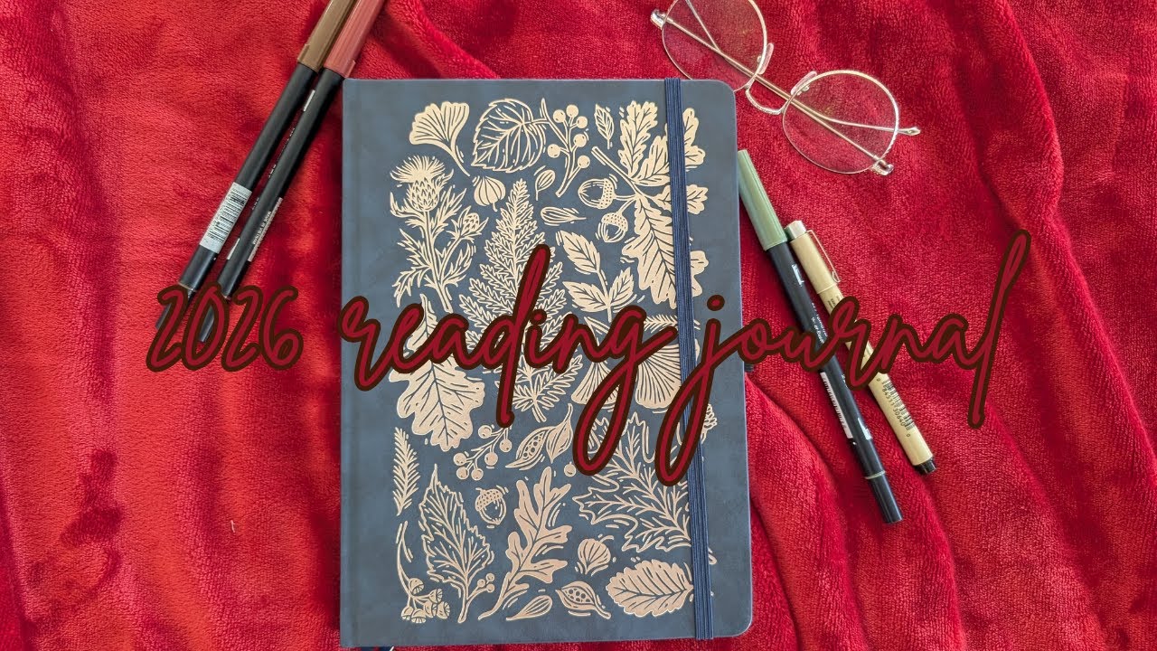 2026 reading journal // coffee shop vibes, trackers, reading challenges