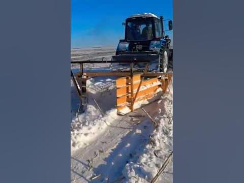 ТРАКТОР МТЗ ПАШЕТ СНЕГ. ЗАЧЕМ? #трактор #mtz #сельскоехозяйство #силос ...