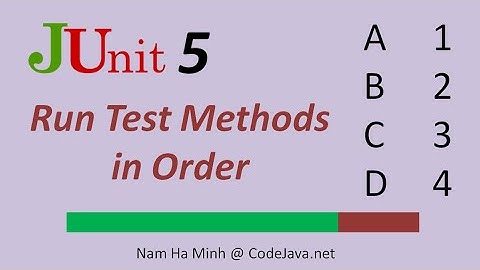 JUnit 5 - How to Run Test Methods in Order