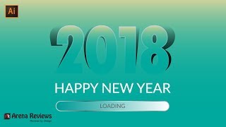 How to Make A Happy New Year 2018 in Illustrator Tutorials screenshot 1