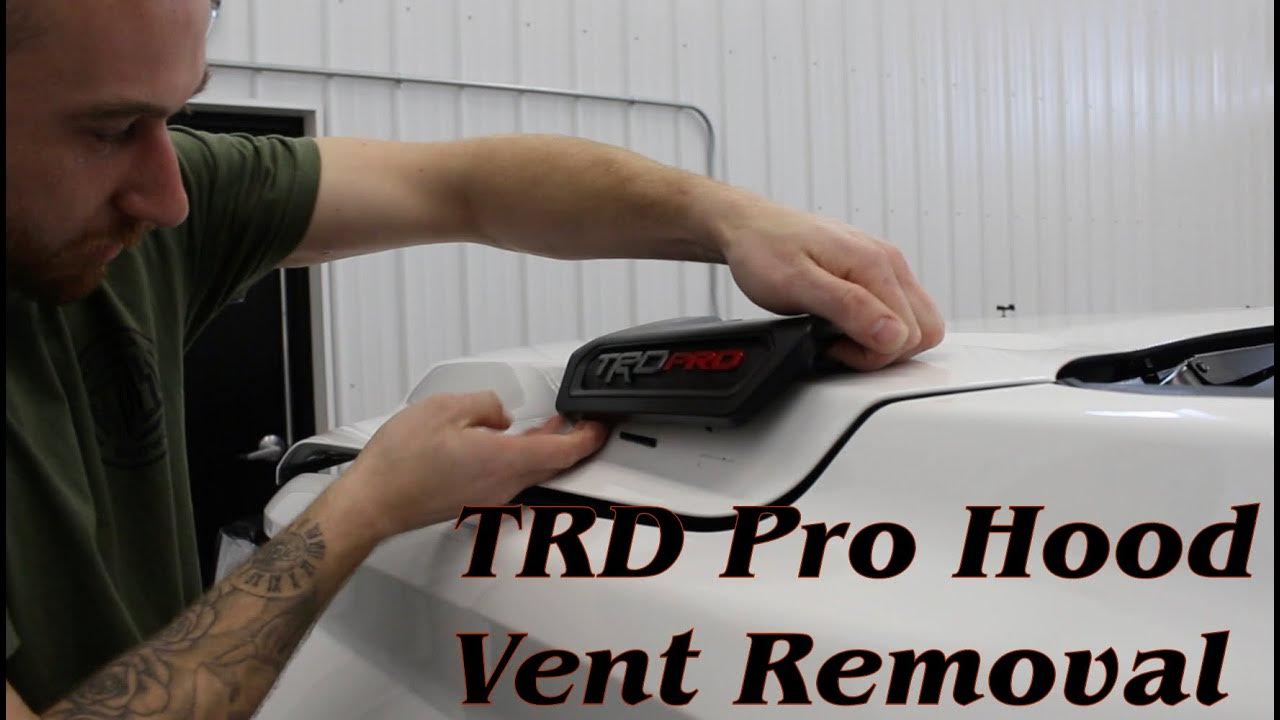 2023 Toyota tundra TRD Pro How to remove hood Vents YouTube