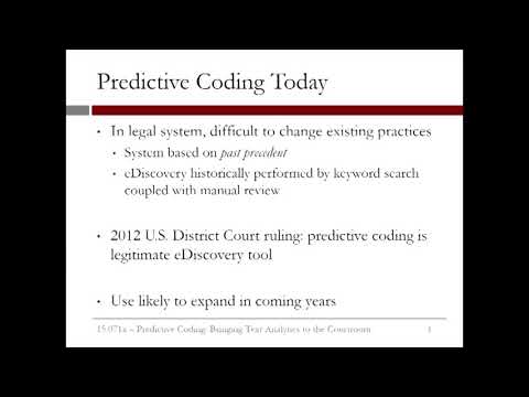 5.4.9 R5. Predictive Coding - Video 8: Predictive Coding Today