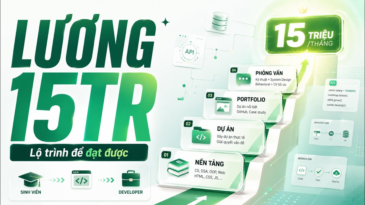 Lộ trình và kinh nghiệm để ra trường có mức lương tối thiểu 15 triệu