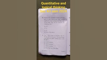 quantitative and logical thinking 2024 , berhampur University 🫶