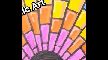 Coloring a Geometric art 🌈#art #viral #drawing #viralvideo #youtubevideo 💖✨