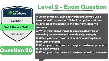 In which of the following scenarios should you use a bank deposit transaction