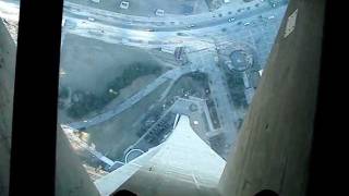 Walking on the CN Tower glass floor  TORONTO