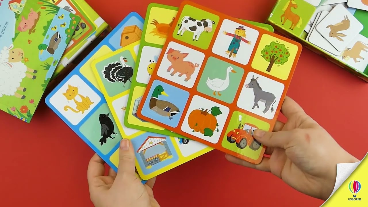 Usborne Zoo Matching Games & Buch – Memo-Spiel Für Kinder Ab 3 Jahren, Mit 4 Bingo-Tafeln