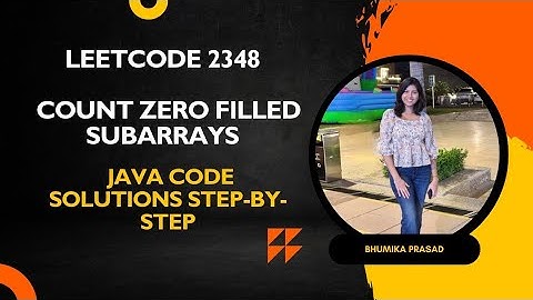LeetCode 2348 | Count Zero Filled Subarrays | Java Code Solution
