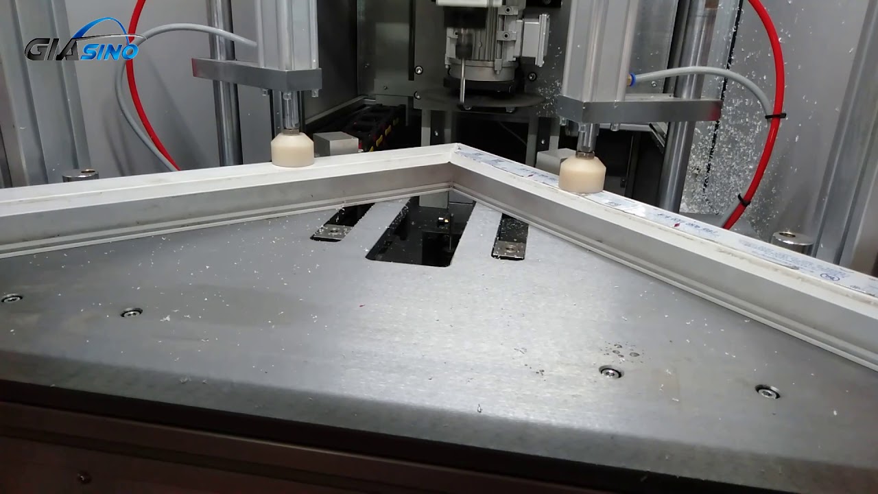 5 cutters upvc windows and doors CNC corner cleaning machine YouTube