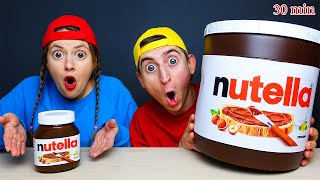 Mukbang GIANT Nutella 음식 챌린지 Chocolate Food Challenge MUKACHU compilation