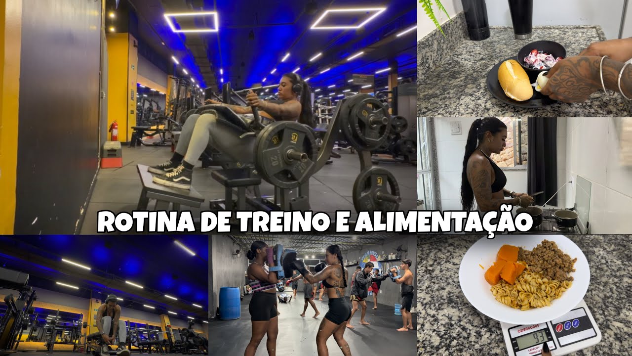 MINHA ROTINA DE TREINO E ALIMENTAÇÃO - TUDO QUE COMO EM UM DIA + ACADEMIA + MUAY THAI